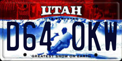 UT license plate D640KW