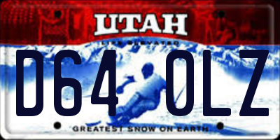 UT license plate D640LZ