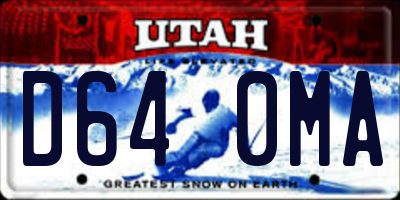 UT license plate D640MA