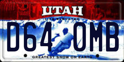UT license plate D640MB