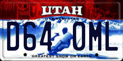 UT license plate D640ML