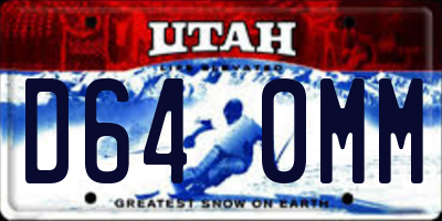 UT license plate D640MM