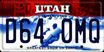 UT license plate D640MQ