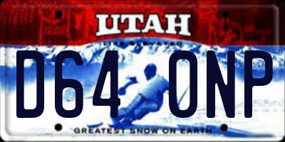 UT license plate D640NP