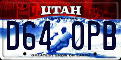 UT license plate D640PB