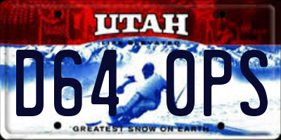 UT license plate D640PS