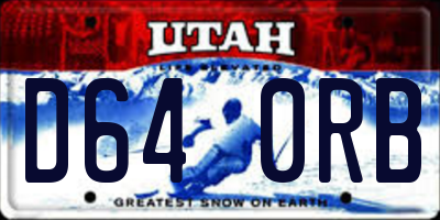 UT license plate D640RB