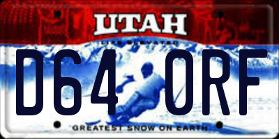 UT license plate D640RF