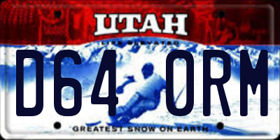 UT license plate D640RM