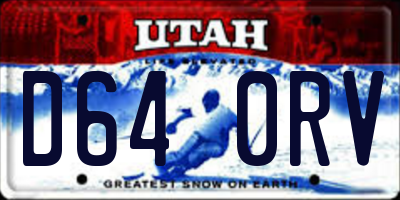 UT license plate D640RV