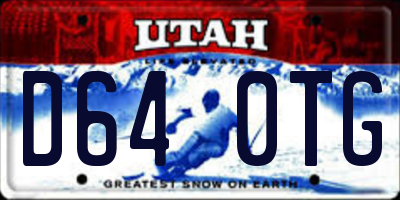 UT license plate D640TG