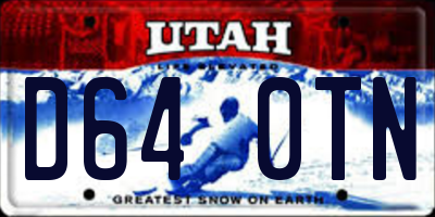 UT license plate D640TN