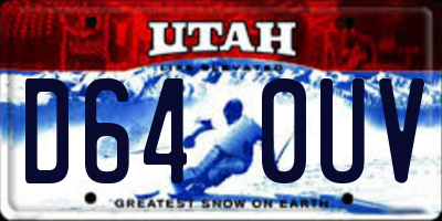 UT license plate D640UV