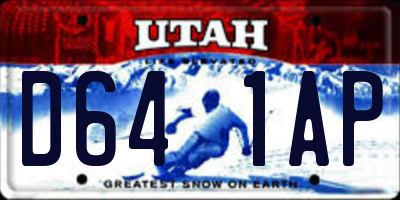 UT license plate D641AP