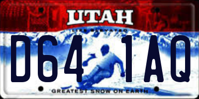 UT license plate D641AQ