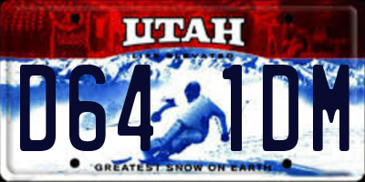 UT license plate D641DM
