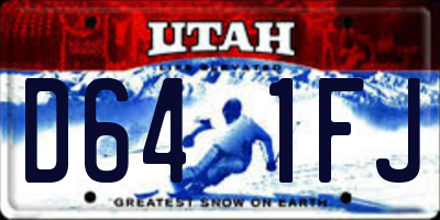 UT license plate D641FJ