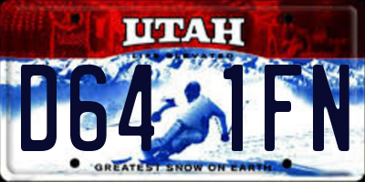 UT license plate D641FN
