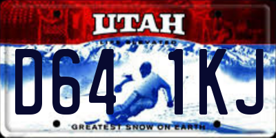 UT license plate D641KJ