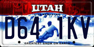UT license plate D641KV