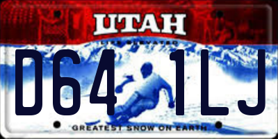 UT license plate D641LJ