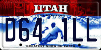 UT license plate D641LL