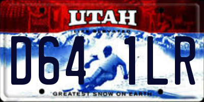 UT license plate D641LR