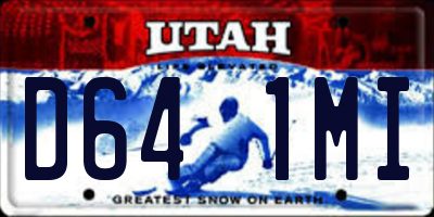 UT license plate D641MI