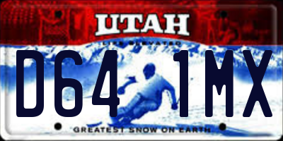 UT license plate D641MX