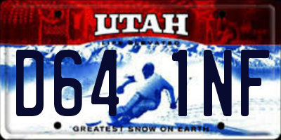 UT license plate D641NF