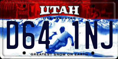 UT license plate D641NJ