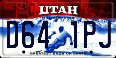 UT license plate D641PJ