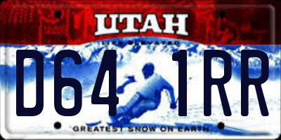 UT license plate D641RR