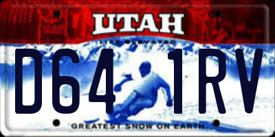 UT license plate D641RV