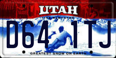 UT license plate D641TJ