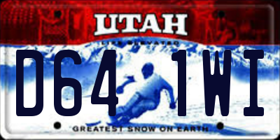 UT license plate D641WI