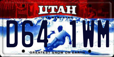 UT license plate D641WM