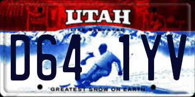 UT license plate D641YV