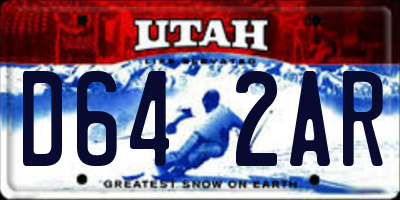 UT license plate D642AR