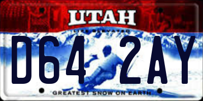 UT license plate D642AY