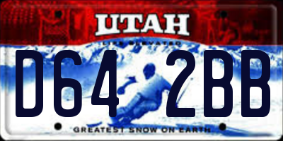 UT license plate D642BB