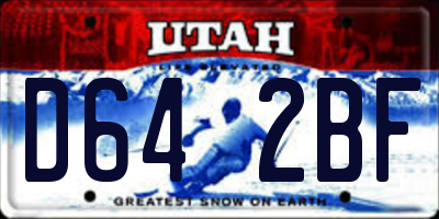 UT license plate D642BF