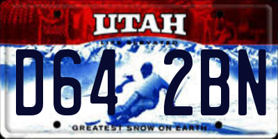 UT license plate D642BN