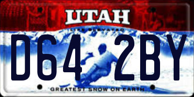 UT license plate D642BY