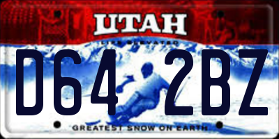 UT license plate D642BZ