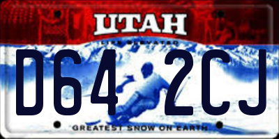 UT license plate D642CJ