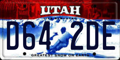 UT license plate D642DE