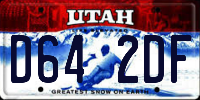UT license plate D642DF