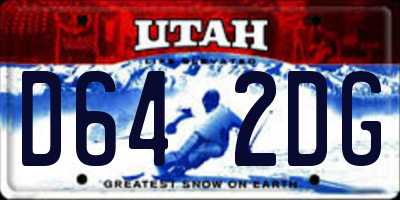 UT license plate D642DG