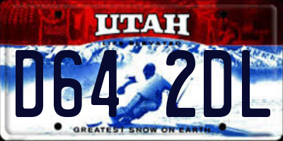 UT license plate D642DL